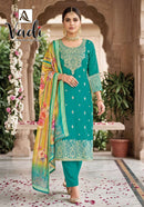 Alok Suit Vadi Elegant Jacquard Embroidered Work Suit Set