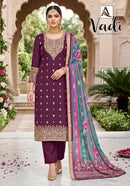 Alok Suit Vadi Elegant Jacquard Embroidered Work Suit Set