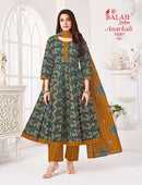 Balaji Cotton Anarkali Vol 10 Premium Ready Made Cotton Printed Suit Set