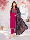 Balaji Sanskruti Vol 1 Premium Cotton Ajrak Print 3 Piece Suit Set