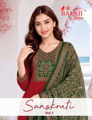 Balaji Sanskruti Vol 1 Premium Cotton Ajrak Print 3 Piece Suit Set