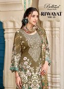 Belliza Designer Studio Riwayat Vol 19 Premium Viscose Digital Printed Suit