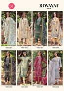 Belliza Designer Studio Riwayat Vol 20 Viscose Digital Print Embroidered Suit