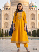 Afreen By Blue Hills Designer Silk Anarkali Style Kurti Set