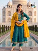 Afreen By Blue Hills Designer Silk Anarkali Style Kurti Set