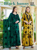 Blue Hills Black Bunny Vol 30 Rayon Fancy Work Kurti Pant