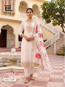 Blue Hills Cherry Designer Chanderi Silk Foil Printed Suit Set