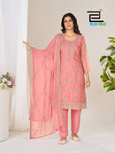 Blue Hills Golden Jubilee Premium Organza Embroidery Ready Made Suit