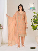 Blue Hills Golden Jubilee Premium Organza Embroidery Ready Made Suit
