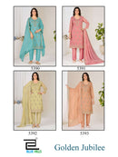 Blue Hills Golden Jubilee Premium Organza Embroidery Ready Made Suit