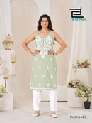 Blue Hills Hansvi Rayon Fancy Work Kurti Pant Set