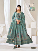 Blue Hills Huma Vol 5 Rayon Embroidered Anarkali Gown