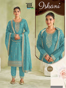 Blue Hills Ishani  Designer Vichitra Silk Embroidery Work Kurta
