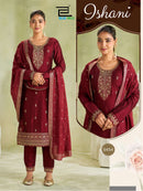 Blue Hills Ishani  Designer Vichitra Silk Embroidery Work Kurta