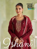 Blue Hills Ishani  Designer Vichitra Silk Embroidery Work Kurta