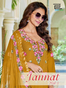 Blue Hills Jannat Vol 3 Premium Rayon Designer Fancy Work Suits