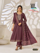 Blue Hills Light of Festival Rayon Anarkali Gown Set