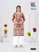 Blue Hills Messi Rayon Fancy Work Kurti with Palazzo Set