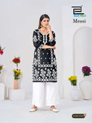 Blue Hills Messi Rayon Fancy Work Kurti with Palazzo Set