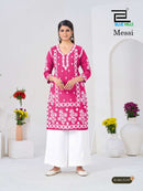 Blue Hills Messi Rayon Fancy Work Kurti with Palazzo Set
