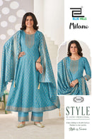 Blue Hills Milano Rayon Sequence Embroidered Work Suit