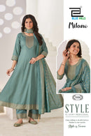 Blue Hills Milano Rayon Sequence Embroidered Work Suit