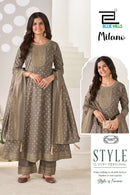 Blue Hills Milano Rayon Sequence Embroidered Work Suit