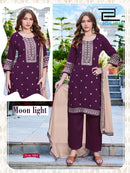 Blue Hills Moon Light Silk Premium Embroidered Work Suits