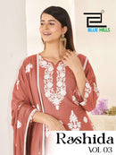 Blue Hills Rashida Vol 3 Rayon Embroidered Work Pakistani Suit