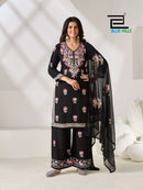 Blue Hills Rose Vol 5 Designer Embroidered Rayon Suit Set