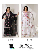 Blue Hills Rose Vol 5 Designer Embroidered Rayon Suit Set