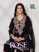 Blue Hills Rose Vol 5 Designer Embroidered Rayon Suit Set