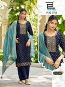 Blue Hills Saloni NX Premium Rayon Fancy Embroidery Work Kurti