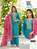 Blue Hills Saloni NX Premium Rayon Fancy Embroidery Work Kurti