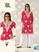 Victoria Vol 35 Blue Hills Premium Designer Rayon Kurti Set