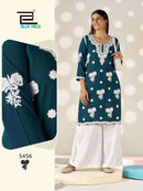 Victoria Vol 35 Blue Hills Premium Designer Rayon Kurti Set