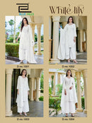 Blue Hills White Lily Fancy Embroidery Rayon Kurti Palazzo Set