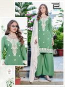 Blue Hills Ziva Vol 3 Premium Rayon Embroidered Kurti Plazzo Dupatta Se