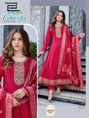 Blue Hills Zubeida Premium Chanderi Silk Foil Printed Suit