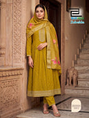 Blue Hills Zubeida Premium Chanderi Silk Foil Printed Suit