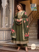 Blue Hills Zubeida Premium Chanderi Silk Foil Printed Suit