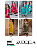 Blue Hills Zubeida Premium Chanderi Silk Foil Printed Suit