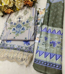 Cosmos Fashion Jazmin Vol 1 Lawn Cotton Printed Fancy Work Suit