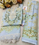 Cosmos Fashion Jazmin Vol 1 Lawn Cotton Printed Fancy Work Suit