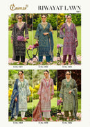 Cosmos Fashion Riwayat Vol. 1 Premium Lawn Cotton Chikankari Suit