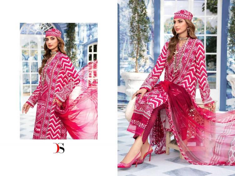 Deepsy Suits Maria B 7057 Pure Cotton Work Pakistani Suits