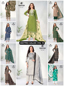 Deeptex Aaliza Vol 12 Designer Cotton Printed Pakistani Salwar Suits