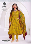 Deeptex Prints Gulabi Jaipuri Vol 6 Cotton Printed Anarkali Suit Set