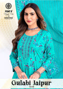 Deeptex Prints Gulabi Jaipuri Vol 6 Cotton Printed Anarkali Suit Set