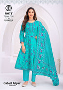 Deeptex Prints Gulabi Jaipuri Vol 6 Cotton Printed Anarkali Suit Set